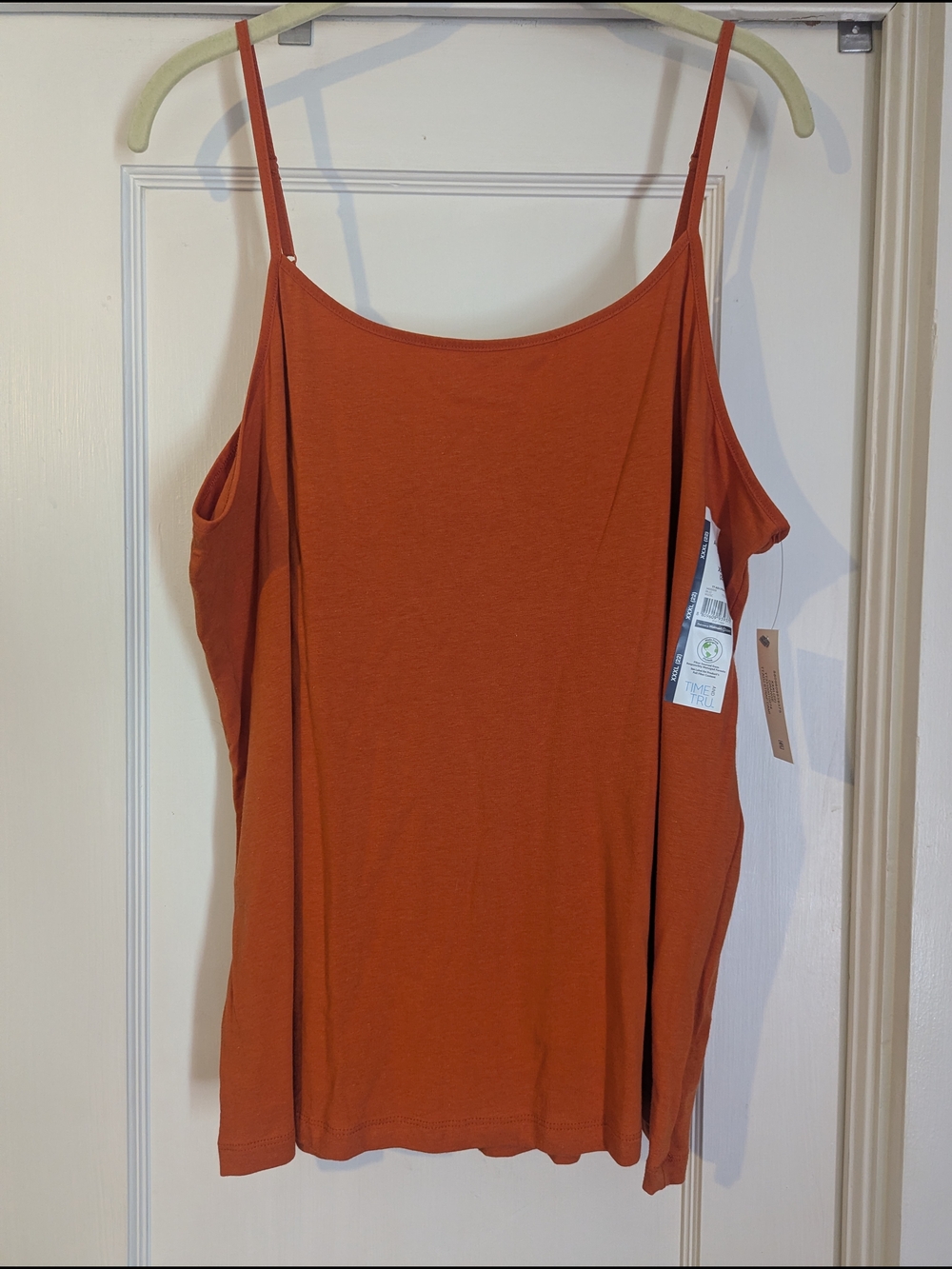 Time and Tru Rust Orange Spaghetti Strap Camisole